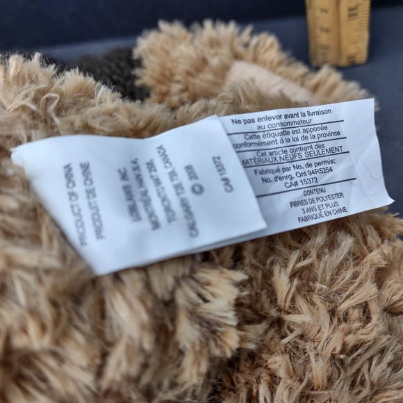 17" Charity Bear by President's Choice wearing a handsome brown cardigan - Picture 7 of 10